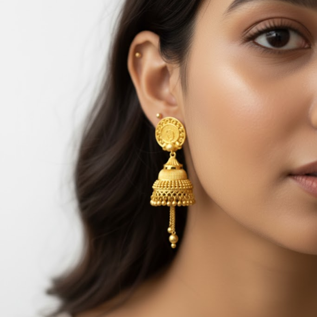 Gold Jhumka (GJ 1) - Image 2
